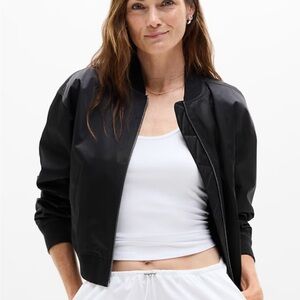 NWT Flex Bomber Women's Black Bomber Jacket size L